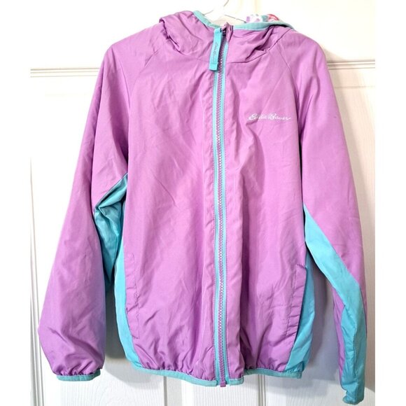 Eddie Bauer Girl's XS (5/6) Multicolor Reversible Full Zip Lightweight Jacket - Picture 1 of 10